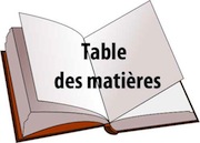 table des matières